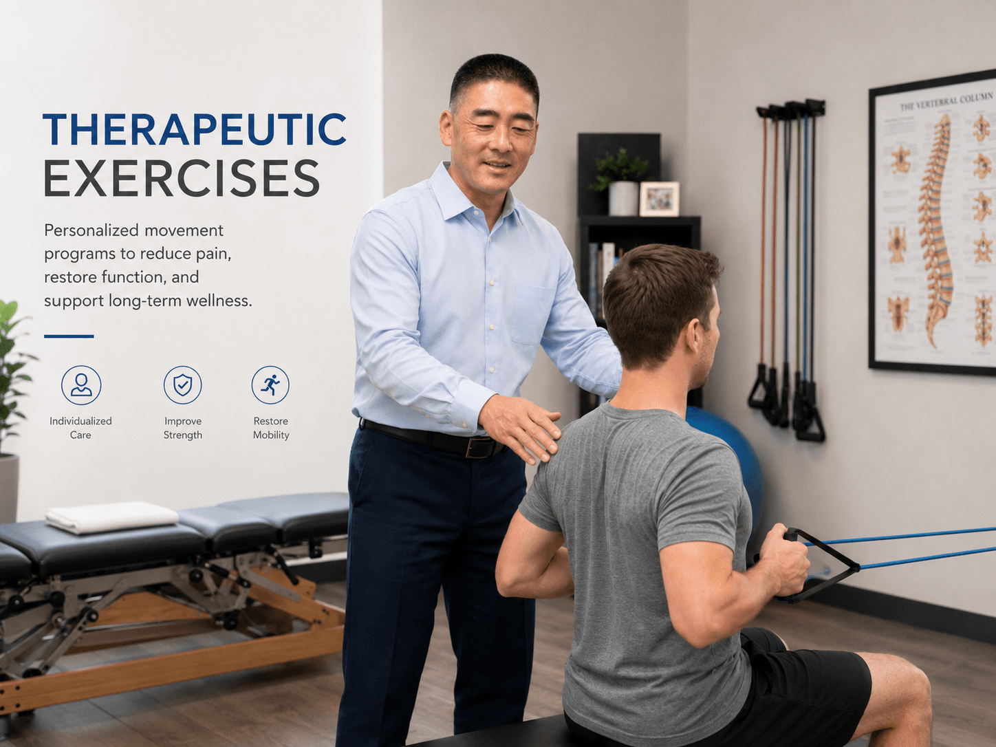 Therapeutic exercise area at Ikeda Chiropractic in Torrance CA