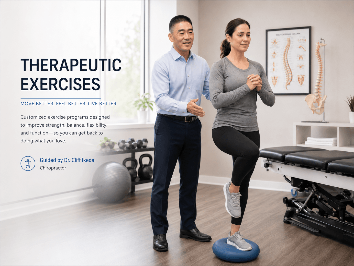 Ikeda Chiropractic clinic interior for therapeutic exercises in Torrance CA