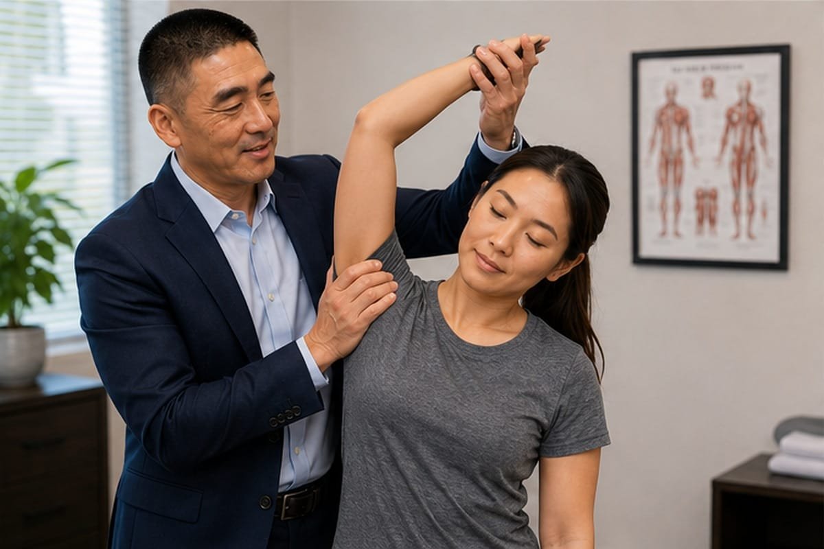 Therapeutic mobility exercise guidance at Ikeda Chiropractic in Torrance CA